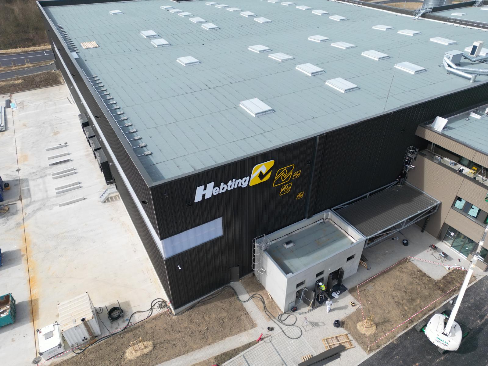 Enseigne Transports Hebting sur la nouvelle plateforme