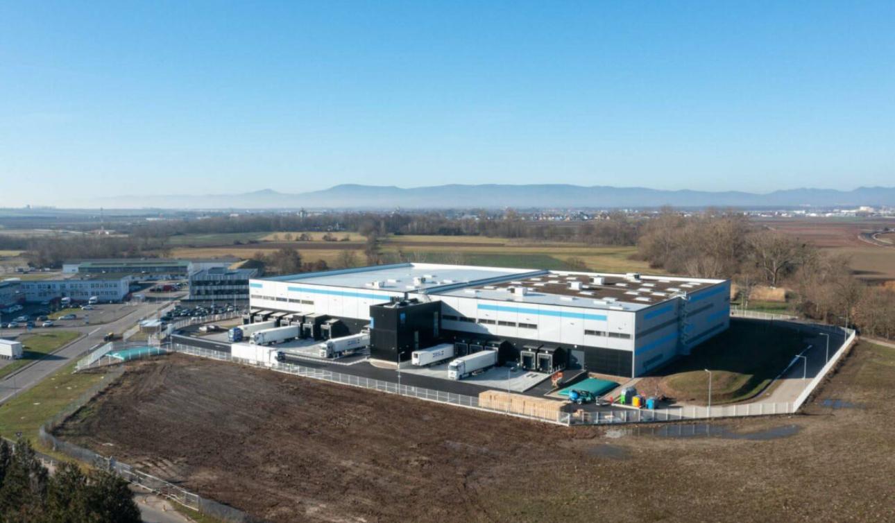 Vue aérienne de la plateforme logistique d'Entzheim