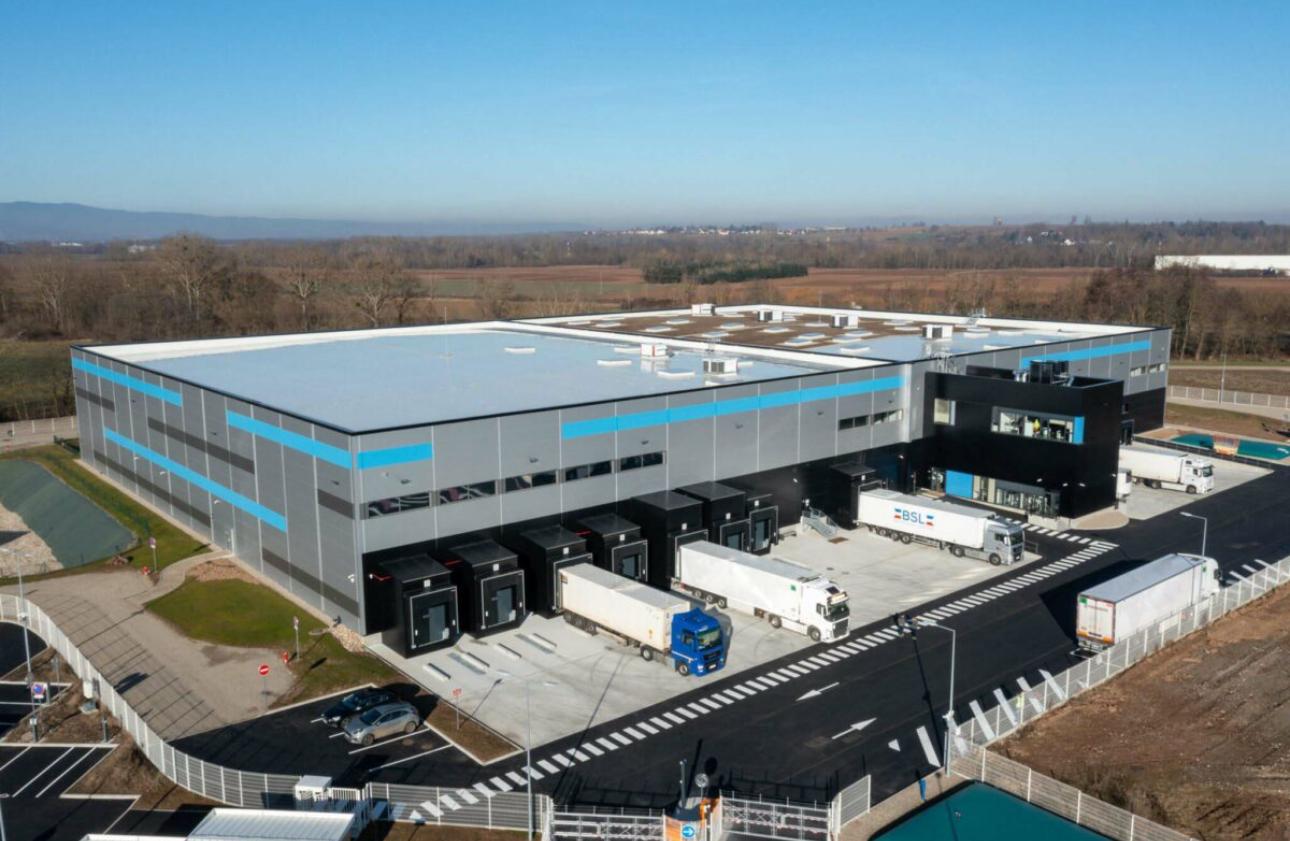 Quais et circulations poids lourds de la plateforme d'Entzheim